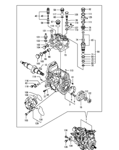 Yanmar 3tnv82a-Bdcb Fuel Injection Pump Diagram and Parts List for S7232-D 53AY8DU8050-312HP Cub Cadet Lawn Tractor